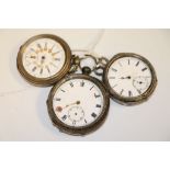 Three Silver Cased Pocket Watches (all a/f)