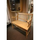Rustic Painted Pine Two Seater Bench