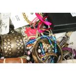 Costume jewellery to include bracelets, bangles, necklaces, pendants, earrings, bead necklaces etc