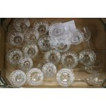 Collection of Royal Brierley Crystal drinking glasses to include Champagne type