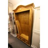 Large Modern Pine Bookcase with Four Shelves and Three Small Drawers Below