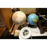 Replogle 12" Diameter ' World Classic Series ' Globe together with another Globe, Magnifying Lamp