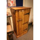 Vintage rustic Plank Construction Pine Store Cupboard