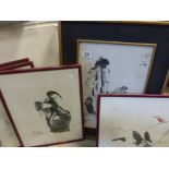 Five Framed and Glazed Chinese Watercolours, each signed