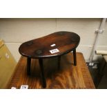 Antique Small Yew Wood Stool