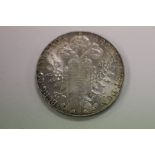 Silver Maria Theresa Thaler Coin dated 1780