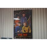 Canvas poster of Star trek crew with protective plastic covering