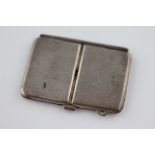 An early George V silver double stamp case, Sheffield 1913, Joseph Rogers and Sons, gilt interior,