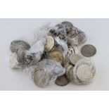 Large bag of vintage white metal Token type coins from various Countries