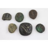 Small collection of six Ancient Persian Bronze coins