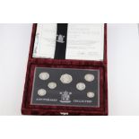 Cased Royal Mail 1996 Silver Anniversary coin collection with coa