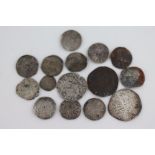 15 Hammered Silver coins, all detector found