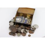 Collection of mixed World & Uk coins to include Georgian Cartwheel, WW2 German, £5 coins etc