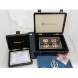 Three cased coin items to include; HRH Prince George of Cambridge birth 22nd July 2013