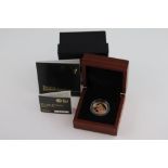 2013 Gold Sovereign proof coin by Royal Mint within case with certificate, booklet and outer box,