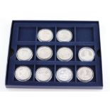 10 x Silver proof £5 Pound coins from The History of Great Britain & Britons collections with