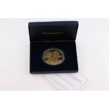 Cased Westminster The 2012 Diamond Jubilee Silver 5oz Coin with certificate, 2012, plated in 22