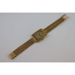 Gents 18k yellow Gold Longines 17 jewel wristwatch with matching 18k yellow Gold strap, movement