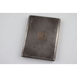 An Asprey silver cigarette case, London 1929 Asprey and Co Ltd, engine turned design with gilt MLM