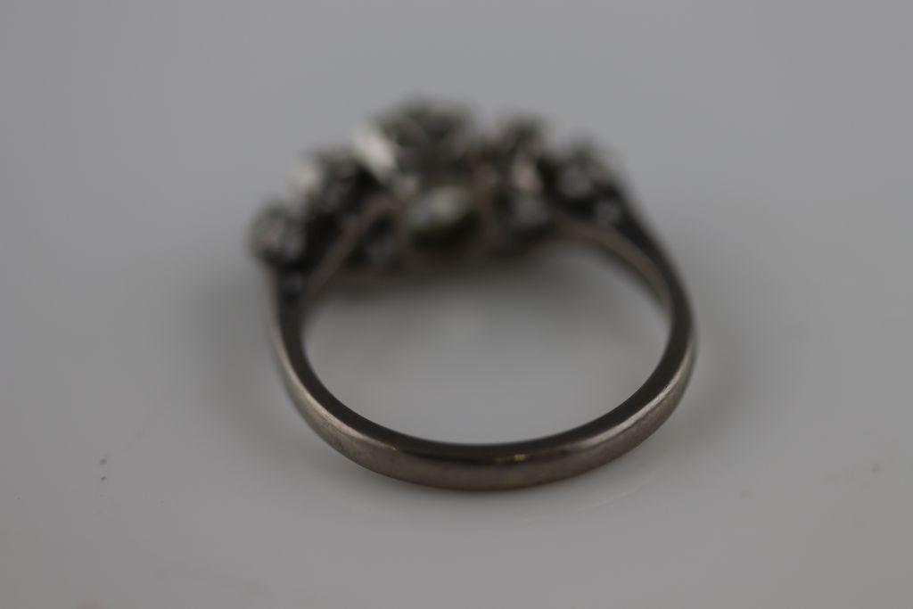 A circa 1930s 1.40 carat diamond 18ct white gold platinum set ring, the round old cut diamond - Image 13 of 13