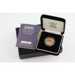 2006 Gold Proof Sovereign coin with ltd edn certificate within Royal Mint case and outer box