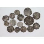 15 Hammered Silver coins, all detector found