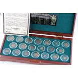 Cased set of 20 Danziger Roman Emperor Collection Bronze coins with list and COA