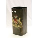 Toleware Stickstand decorated with a Crest