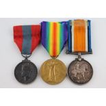 WW1 Medal Group To Include The Imperial Service Medal, The Victory Medal and The British War Medal