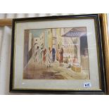 Watercolour of Moroccan Scene signed lower right