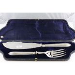 Matthew Hall and Co. silver plated cased fish server