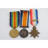 WW1 Trio of medals to include The Victory Medal, The Great War Medal & The 1914-15 Mons Star With