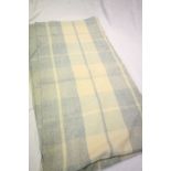 French Blue and Cream Checked Wool Blanket