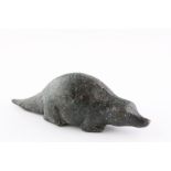 Bronze animal, possibly an aardvark