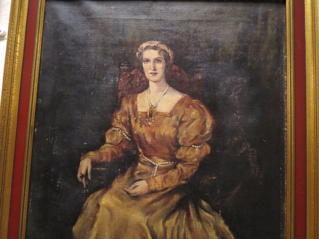 Oil on canvas portrait of a seated lady