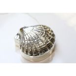Unusual Silver ring box in the form of a shell