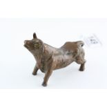 Cold Painted Figure of a Bull