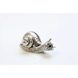 Silver snail pill box
