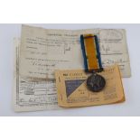 WW1 British War Medal issued to 36996 Pte A.G. Budd of the Wiltshire Regiment With Documents and