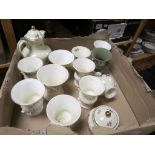 Ten Small Wedgwood Vases together with Bavarian Small Teapot, Milk and Sugar Set