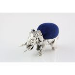 Cast Silver elephant pin cushion