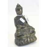 Asian Bronze Buddha model with impressed mark to base