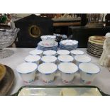 Early 20th century Melba Bone China Tea Set comprising Sandwich Plate, Sugar Bowl, Twelve Tea