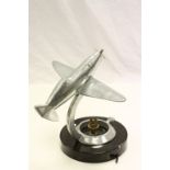 A retro style aeroplane lamp