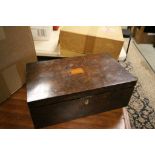 19th century Burr Walnut Writing Slope Box