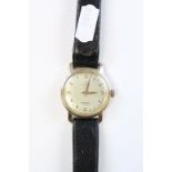 Gents 17 jewel Swiss Roamer Super Shock wristwatch with leather strap
