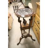 Georgian Style Mahogany Washstand, the two drawers surmounted by a cup & cover finial and raised