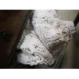 Large Vintage Crochet White Bedspread together with Crochet Place Mats
