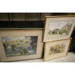 Two Framed and Glazed Landscape Watercolours, Harold Cox and Joyce Paybox plus a John Middleton