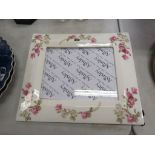 Two Boxed Aynsley Ceramic Photograph Frames, Elizabeth Rose and Pembroke, both 8" x 10"